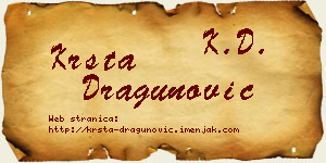 Krsta Dragunović vizit kartica